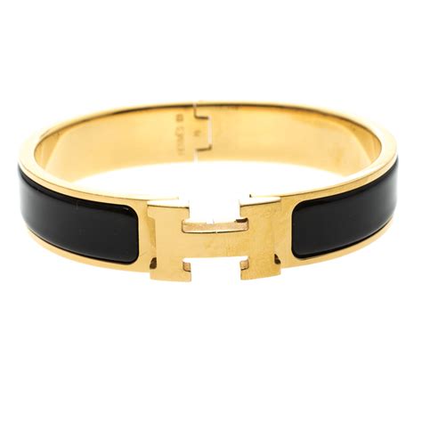 hermes bracelet black gold|hermes clic clac bracelet sizes.